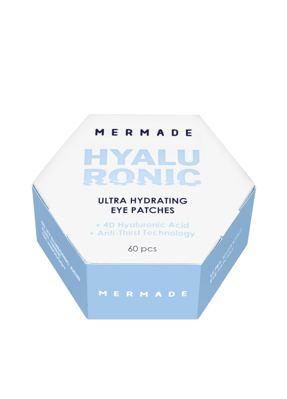 Патчі для шкіри навколо очей зволожувальні 4D Hyaluronic Acid & Аnti-thirst technology 60 шт MERMADE (316715798)