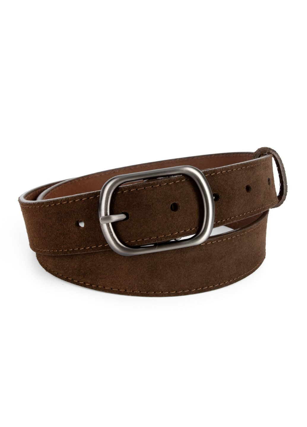 Ремень женский замшевый SF-3529 коричневый под джинсы (125 см) SFIP (369143621)