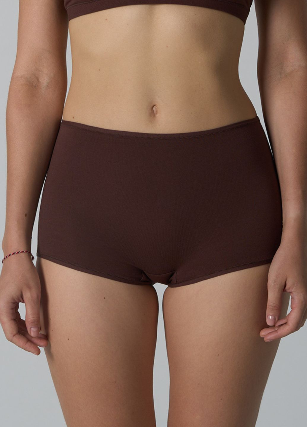 Шоколадні бавовняні жіночі трусики-шорти Софт, шорти однотонні для повсякдення, Veronica Strunka (366887615)