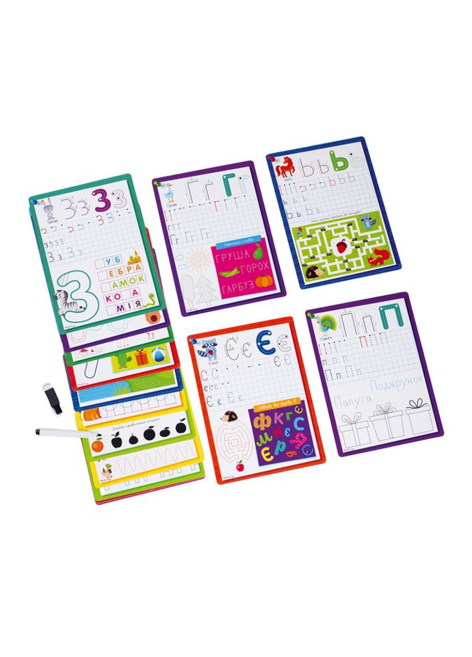 Карточки с маркером "Готовимся к школе: Алфавит" VT5010-21 Укр Vladi toys (372131955)