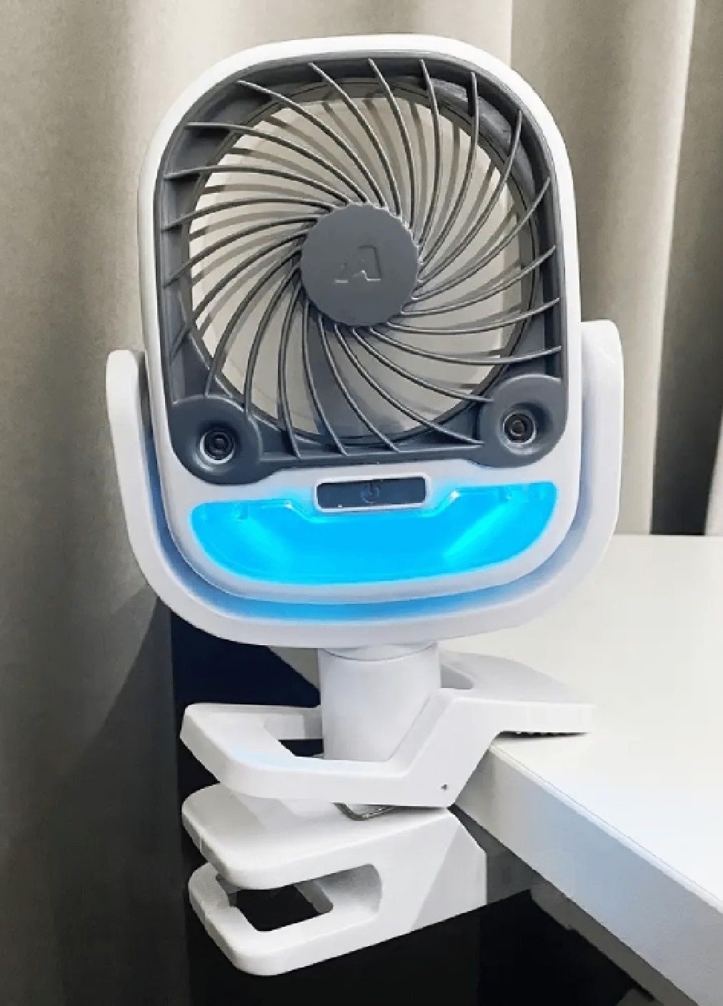 Мини вентилятор кондиционер настольный аккумуляторный на прищепке с увлажнителем воздуха 25х12.5 см (477445-Prob) Белый Unbranded (297364836)