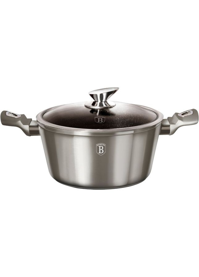 Каструля Metallic Line Carbon Edition 6.1 л Grey (BH-1236N) Berlinger Haus (323045352)