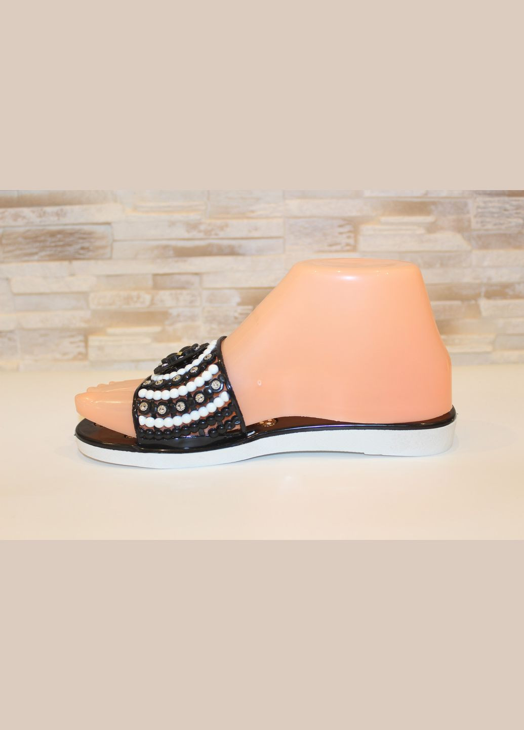 Шльопанці жіночі чорні силіконові No Brand Шльопанці літні жіночі (340916440)