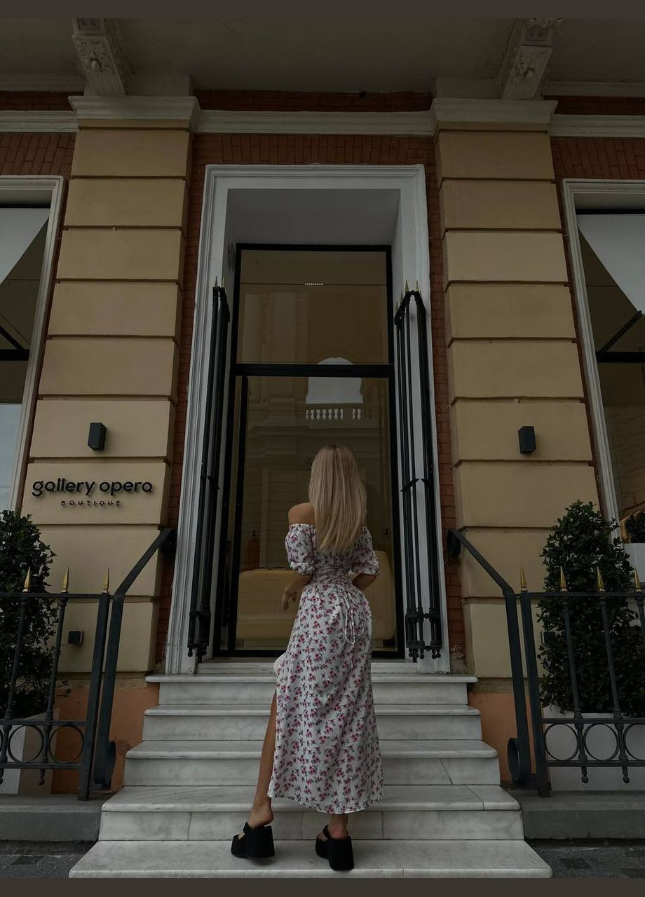 Білий коктейльна, ділова, повсякденний, кежуал, вечірня жіноча сукня Україна з квітковим принтом