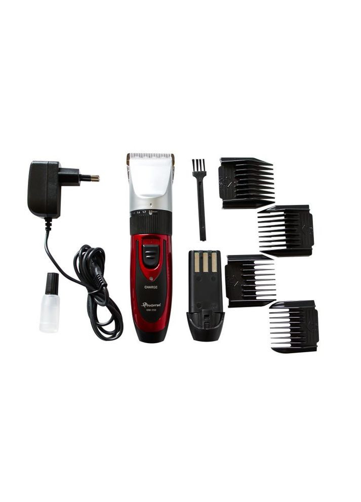 Беспроводная машинка для стрижки волос 550GM Парикмахерский триммер на аккумуляторе Красный Gemei (346048362)