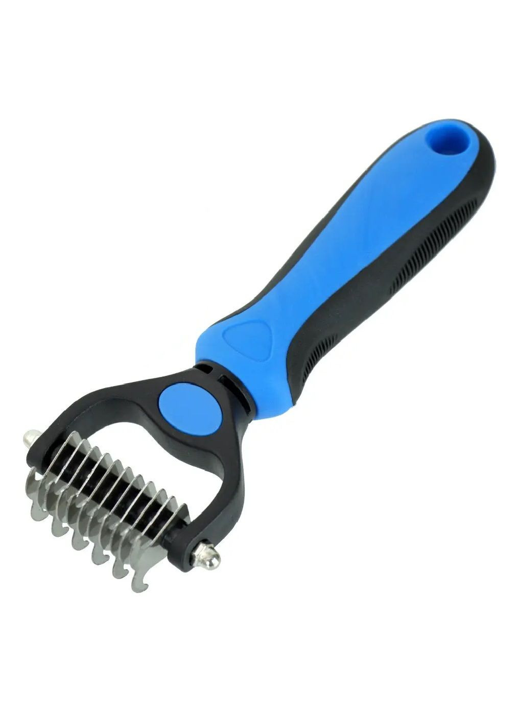 Гребінець дешедер колтуноріз з лезами з нержавіючої сталі для тварин кішок собак гризунів 6,7 см (481114-Prob) Синій Unbranded (353827829)