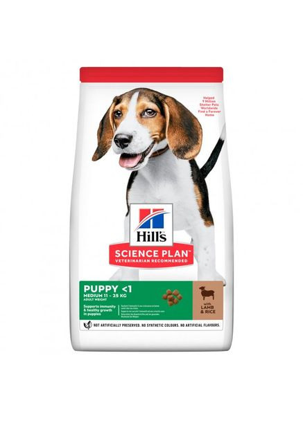Сухий корм Hills SP Puppy Medium Lamb & Rice з ягнятком та рисом для цуценят середніх порід 2.5 кг (052742025018) Hill's (307981207)