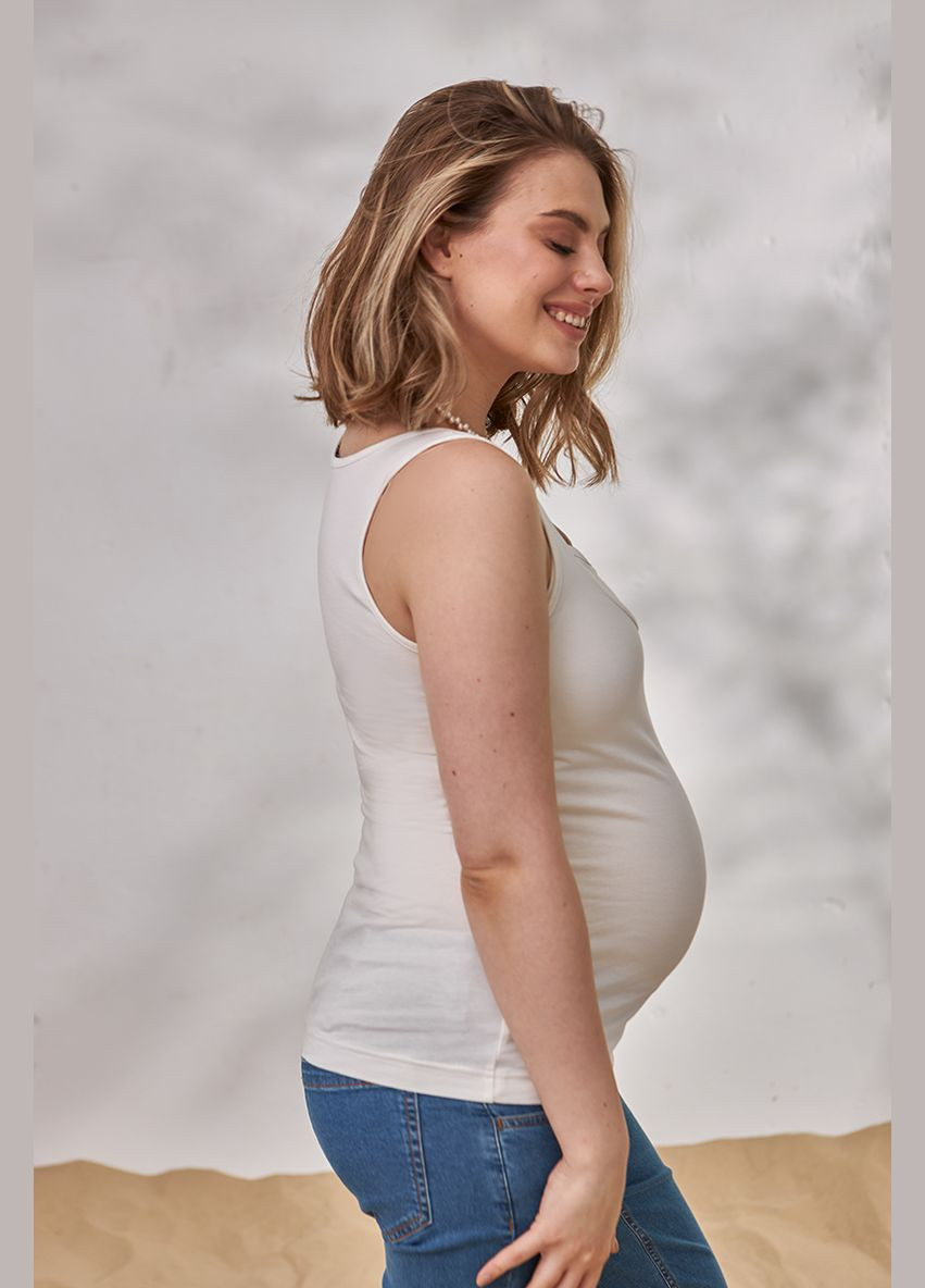 Молочная легкая майка для беременных и кормящих с секретом кормления Юла мама — 294720241