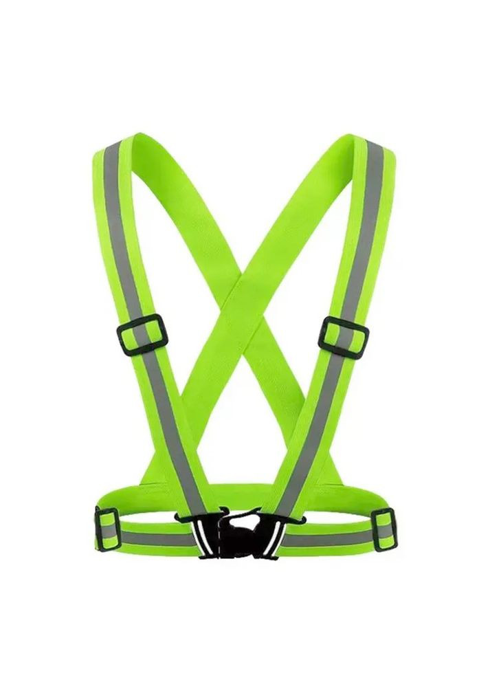 Светоотражающий Жилет с Крос-Лентами ✔ на Резинке ✔ с Замком-фиксатором 🔥 Универсальный Размер 🔥 Comshop (301538084)