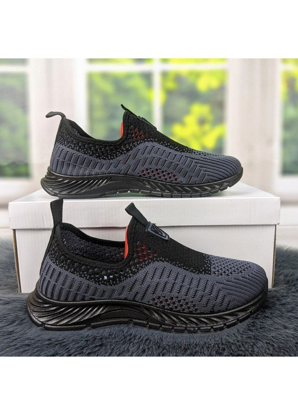 Кроссовки женские текстильные Gipanis тёмно-серые лето (284116790)