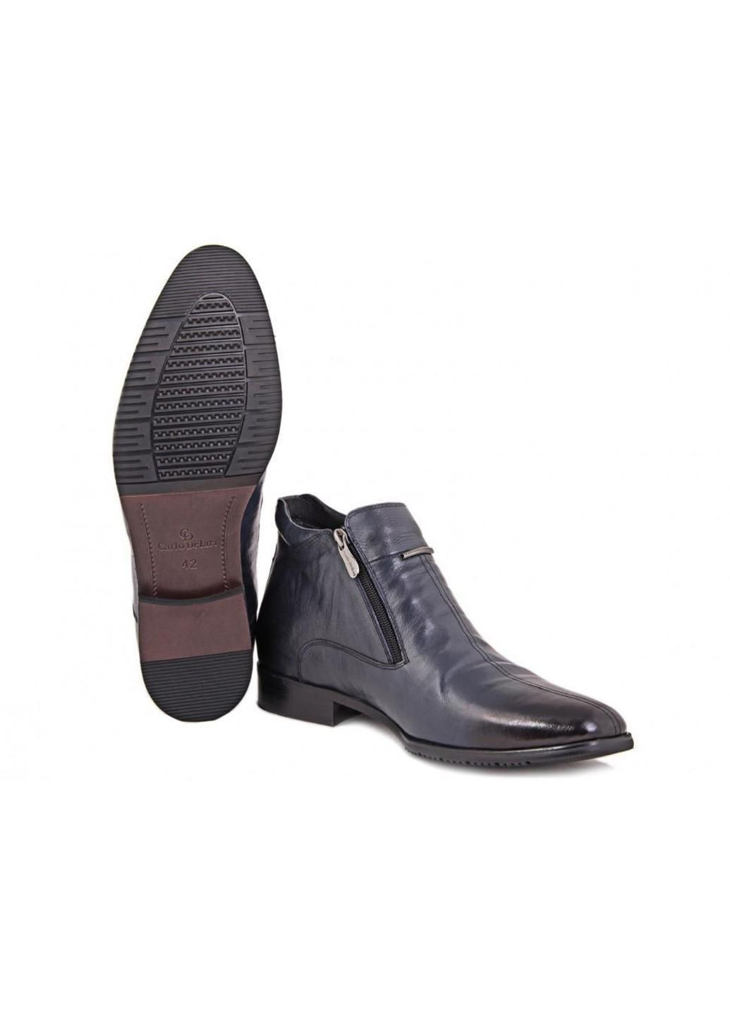 Темно-синие зимние ботинки 7154061 45 цвет тёмно-синий Carlo Delari