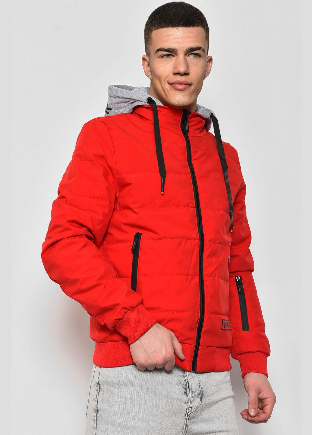 Червона демісезонна куртка чоловiча демicезонна червоного кольору Let's Shop