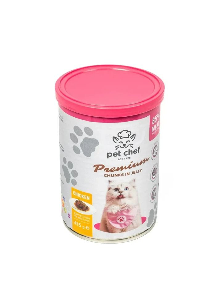 Влажный корм для кошек с Курицей 415 г Pet Chef (362459045)