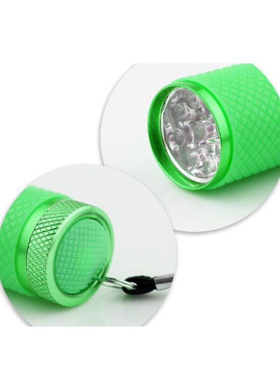 УФ фонарик для сушки гель лака ногтей для маникюра и педикюра на батарейках Зеленый Sun (347174022)