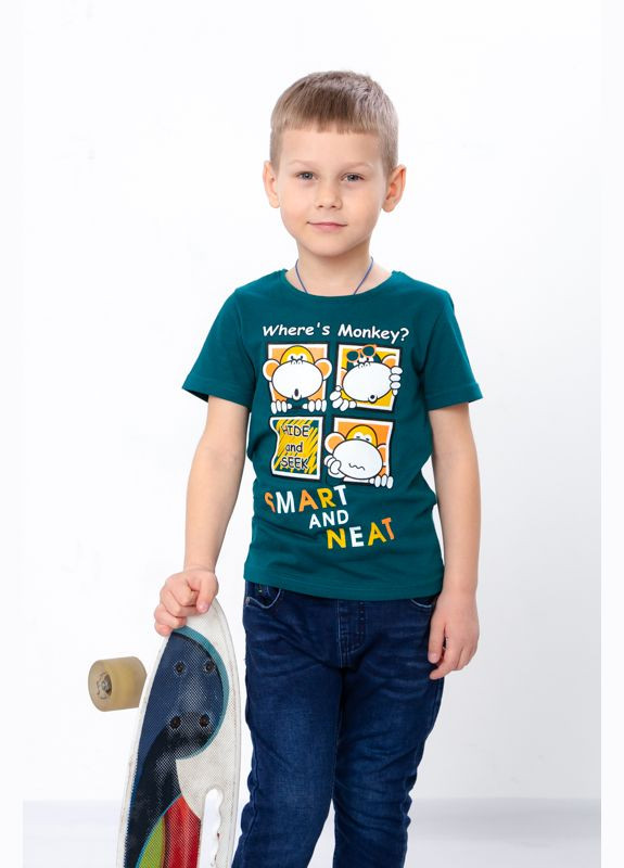 Зеленая летняя футболка мальчику Носи своє