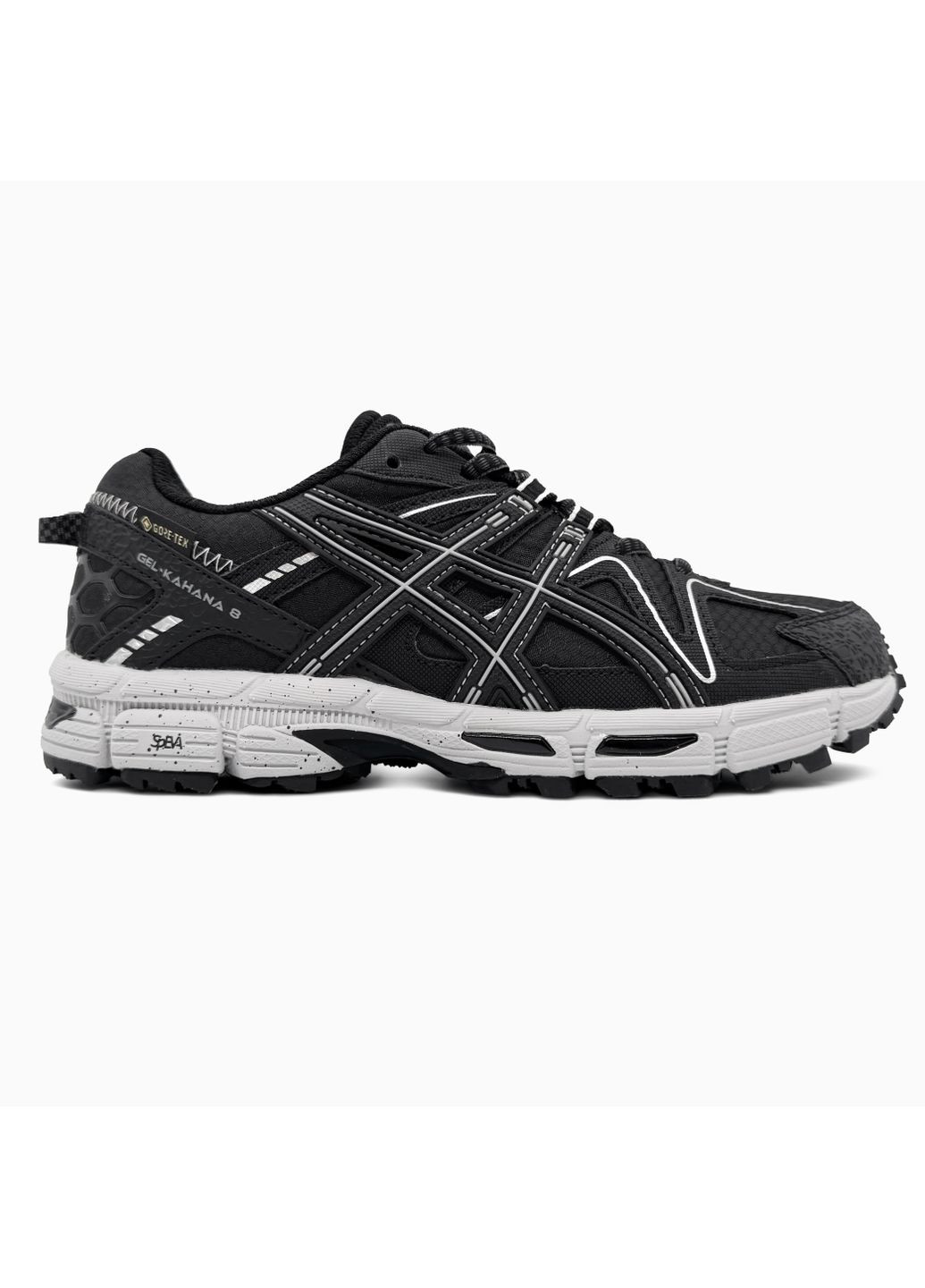 Черные демисезонные кроссовки зимние мужские asics gel kahana 8 gore-tex winter termo black white | асикс гель-кахана 8 черные белые термо No Brand