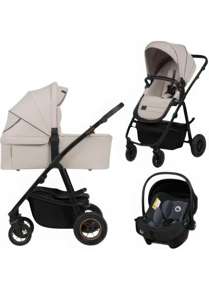 Универсальна коляска 3 в 1 Amber Plus Beige Sand () Lionelo LO-AMBER PLUS 3IN1 BEIGE SAND (341248415)