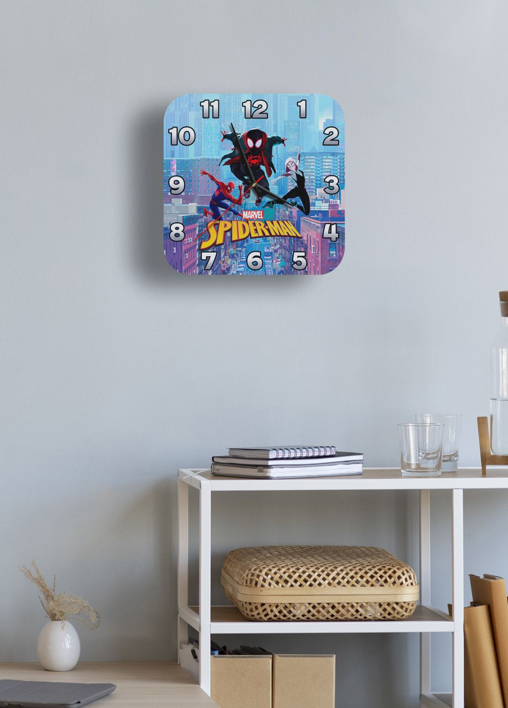 Годинник настінний Spiderman 1 квадратний No Brand (328089284)