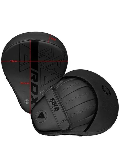 Лапы боксерские искусственная кожа 23,5 см черные RDX (398543261)