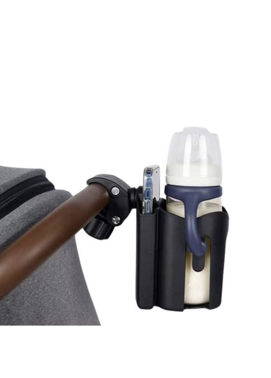 Крючок-карабин держатель для бутылки, телефона и сумок на коляску и автокресло 1 шт Черный Lencent (354821991)