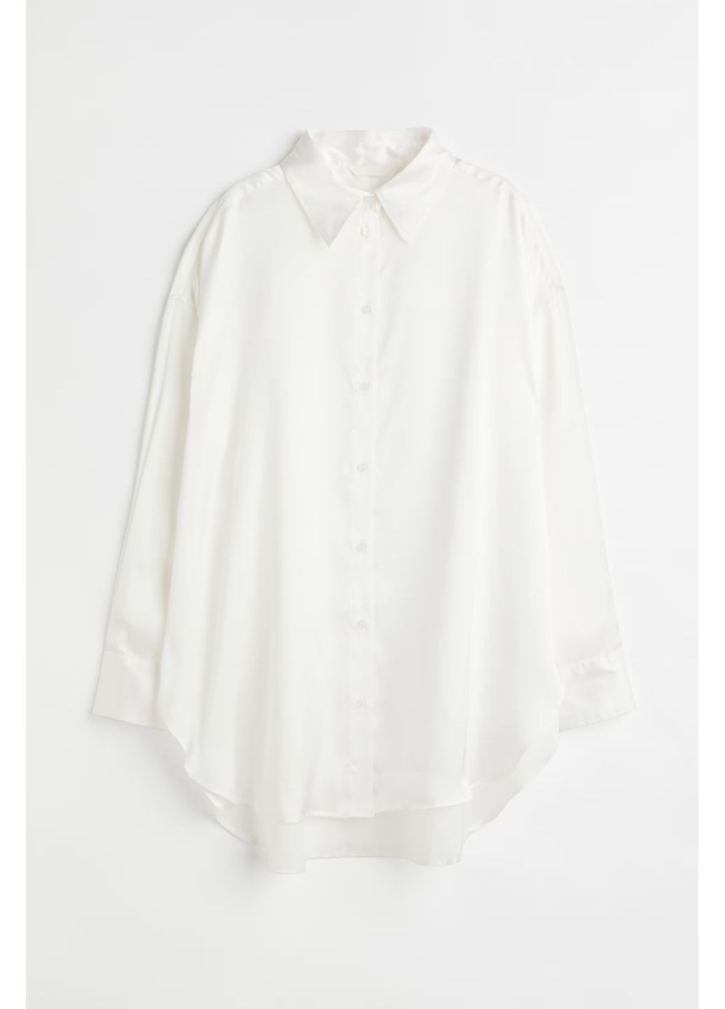 Атласна сорочка оверсайз H&M (352613063)