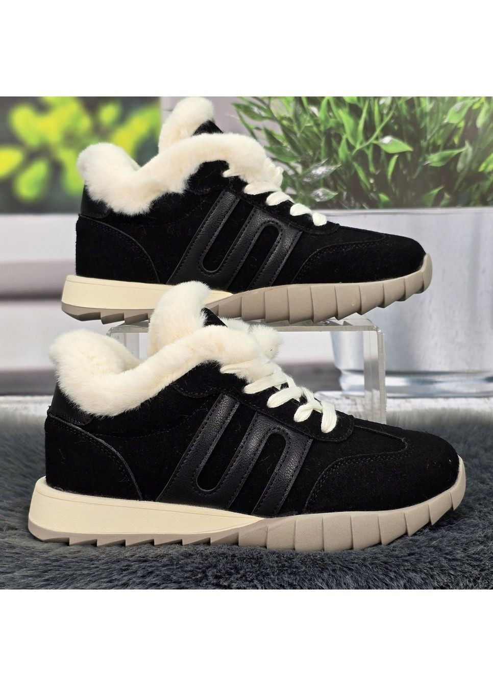 Жіночі зимові кросівки з натуральної замші на хутрі Ailaifa (365718491)