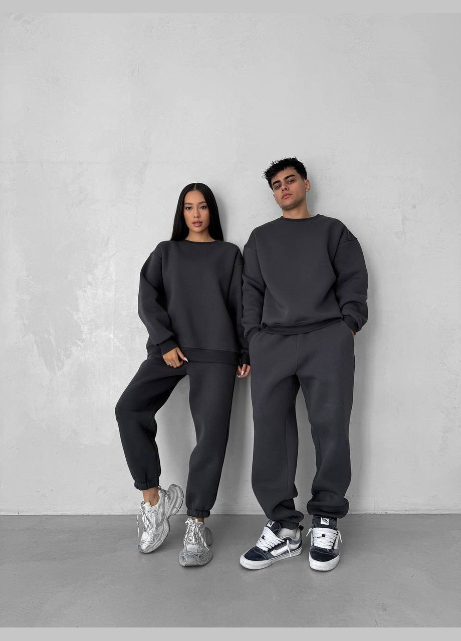 Графітовий демісезонний костюм брючний Garna