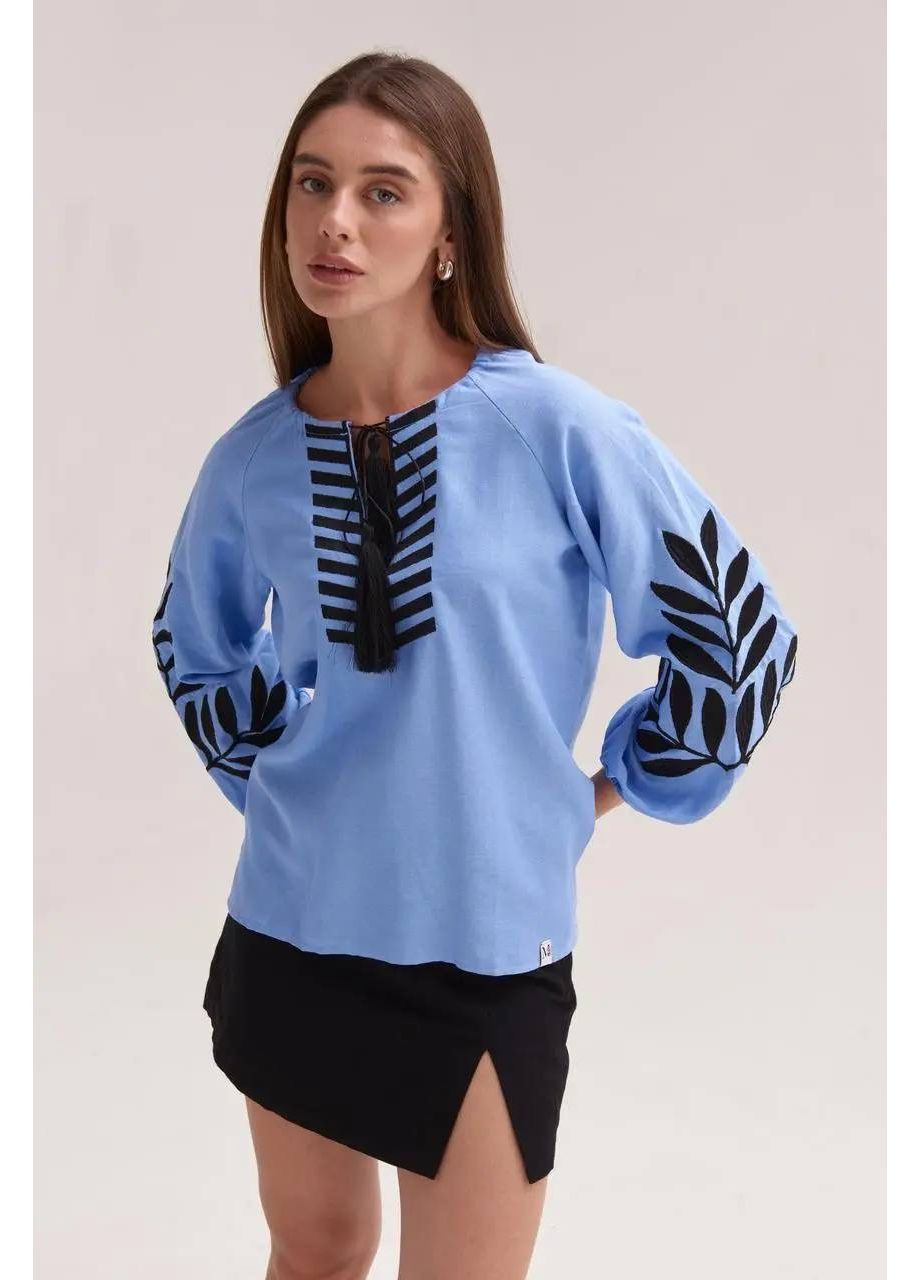 Голубой рубашка MEREZHKA