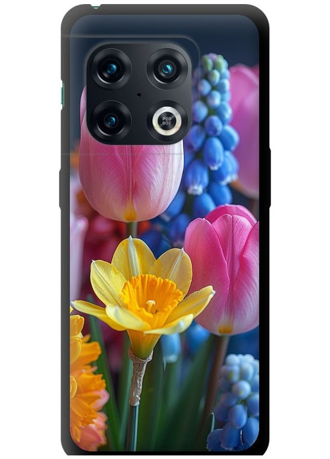 TPU черный чехол 'Весенние цветы' для Endorphone OnePlus 10 Pro (285783078)
