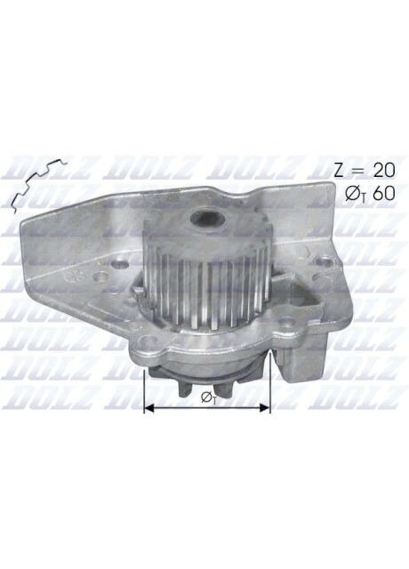Насос водяной CITROEN XSARA 1.8I 16V 7/1997- N406 Dolz (366299826)