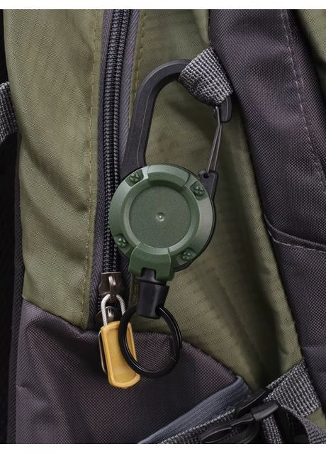 Карабін-брелок з висувним тросом 60 см Green No Brand (358205214)