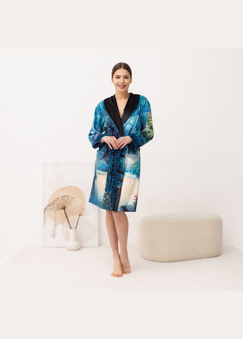 Халат жіночий з плюшевого велюру ексклюзивний Bharata 18350 ML FlexDress (336767207)