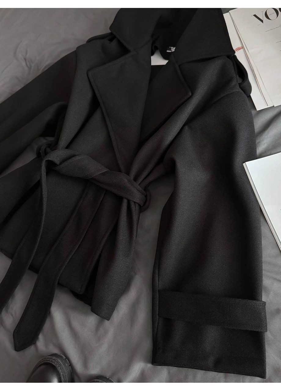 Чорне демісезонне Тренч-пальто кашемір Україна