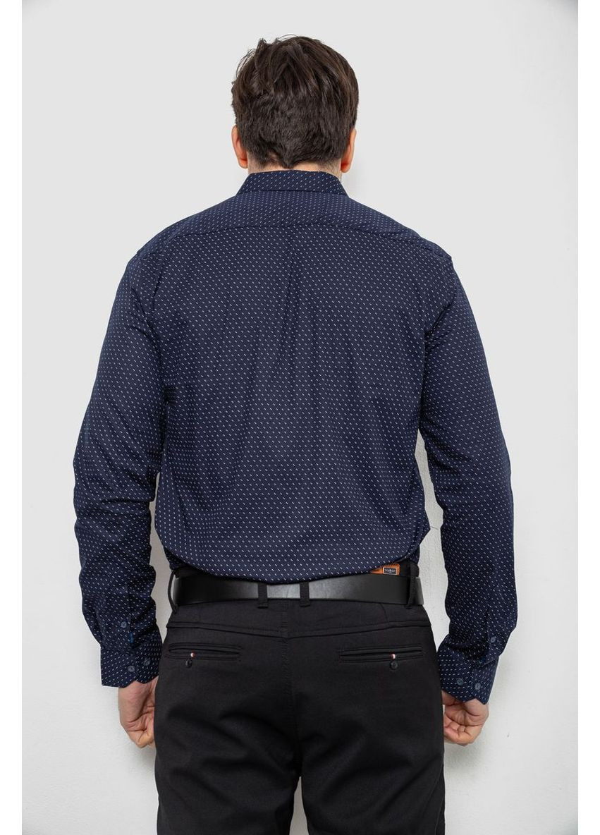 Сорочка чоловіча однотонна з принтом, колір синій, 186R2025 Ager (373018639)