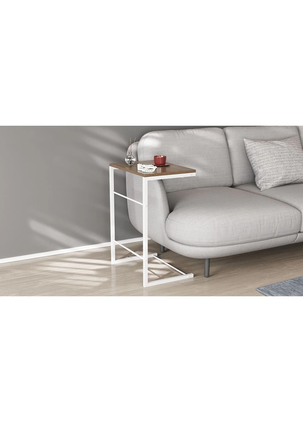 Столик Терри 650x440x330 Белый металл ДСП 16 мм (FRD-104659) Ferrum-decor (353498483)