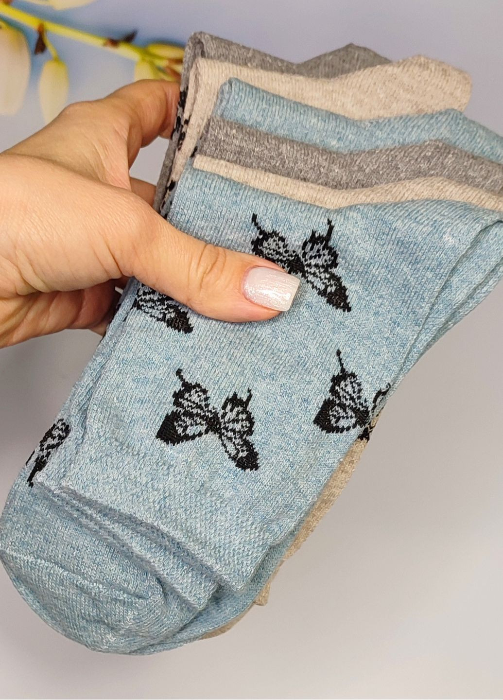 Комбіновані шкарпетки жіночі 6 пар ws 230/6 р.36-40 XTeam метелики (351581632)