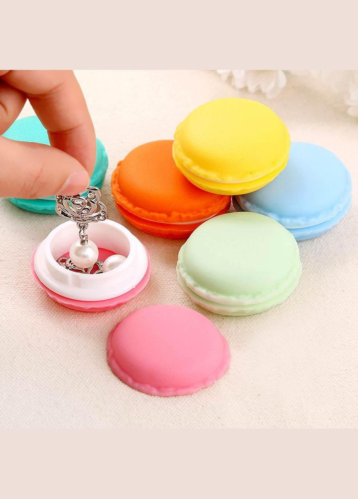 Мини коробочка органайзер для украшений в виде макаруна желтая(IY0002_1) No Brand (327416702)