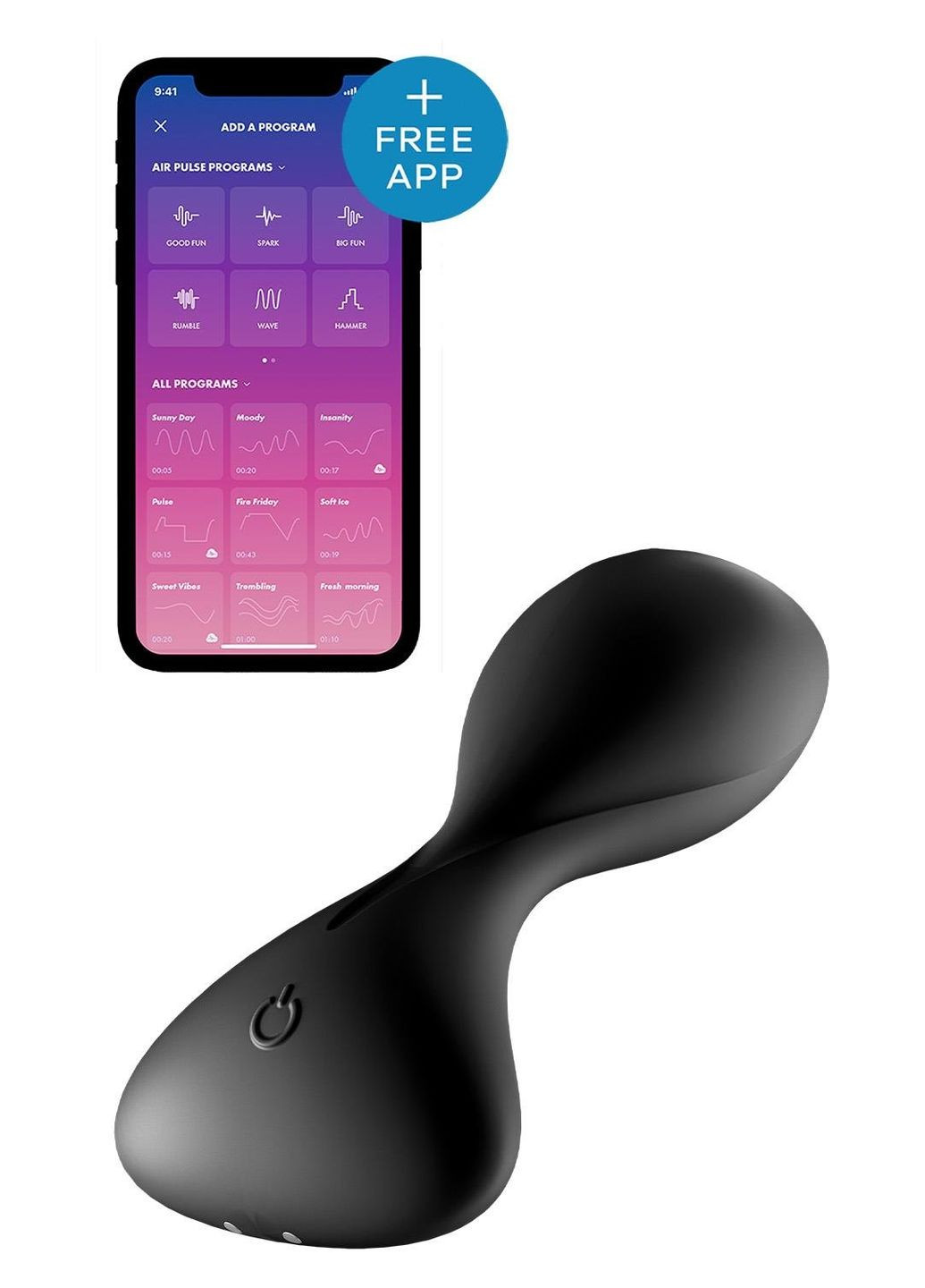 Анальний смарт-вібратор Trendsetter Plug Vibrating чорний Satisfyer (347312866)