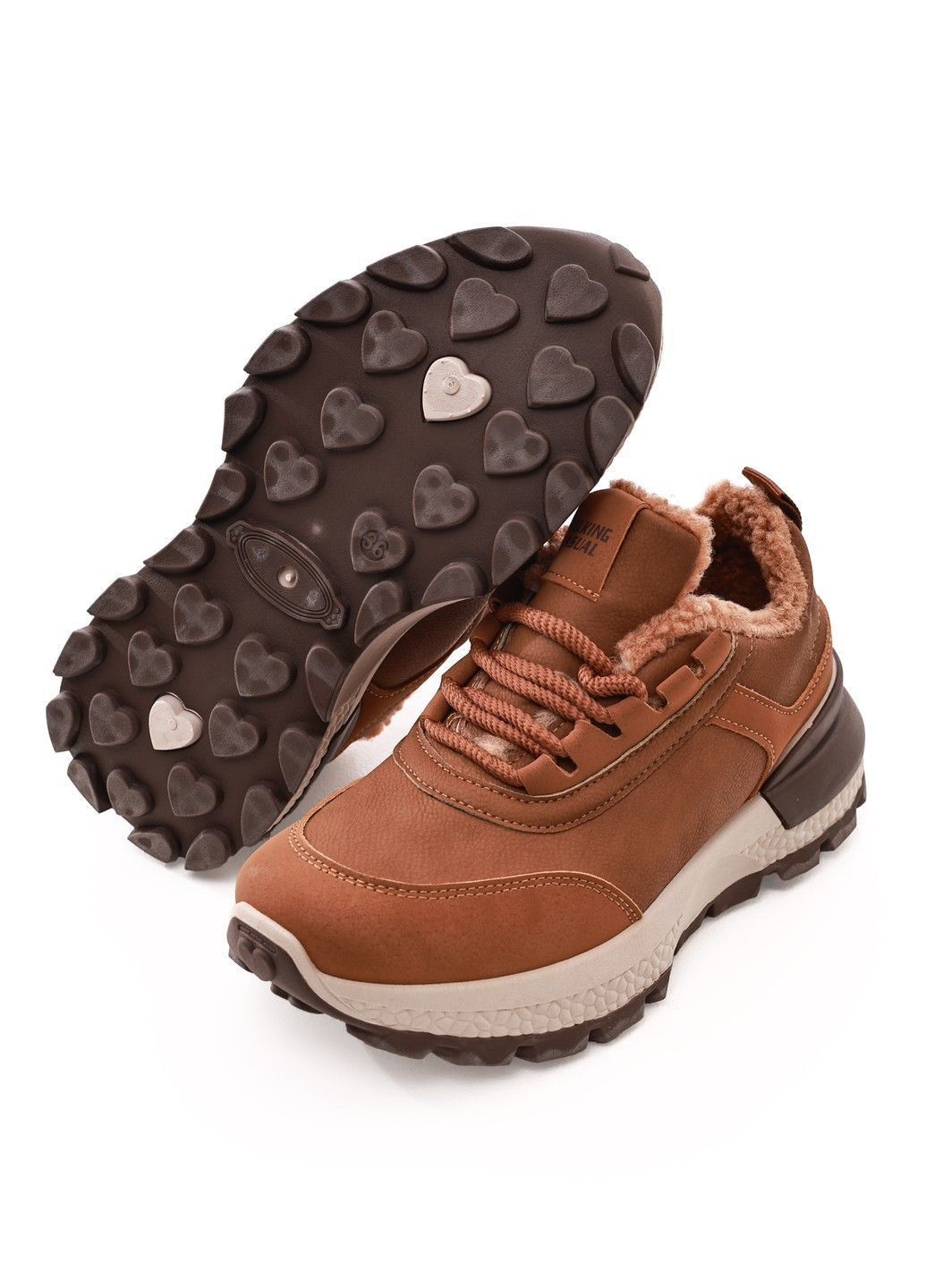 Кроссовки женские Gipanis коричневые зима (370433745)