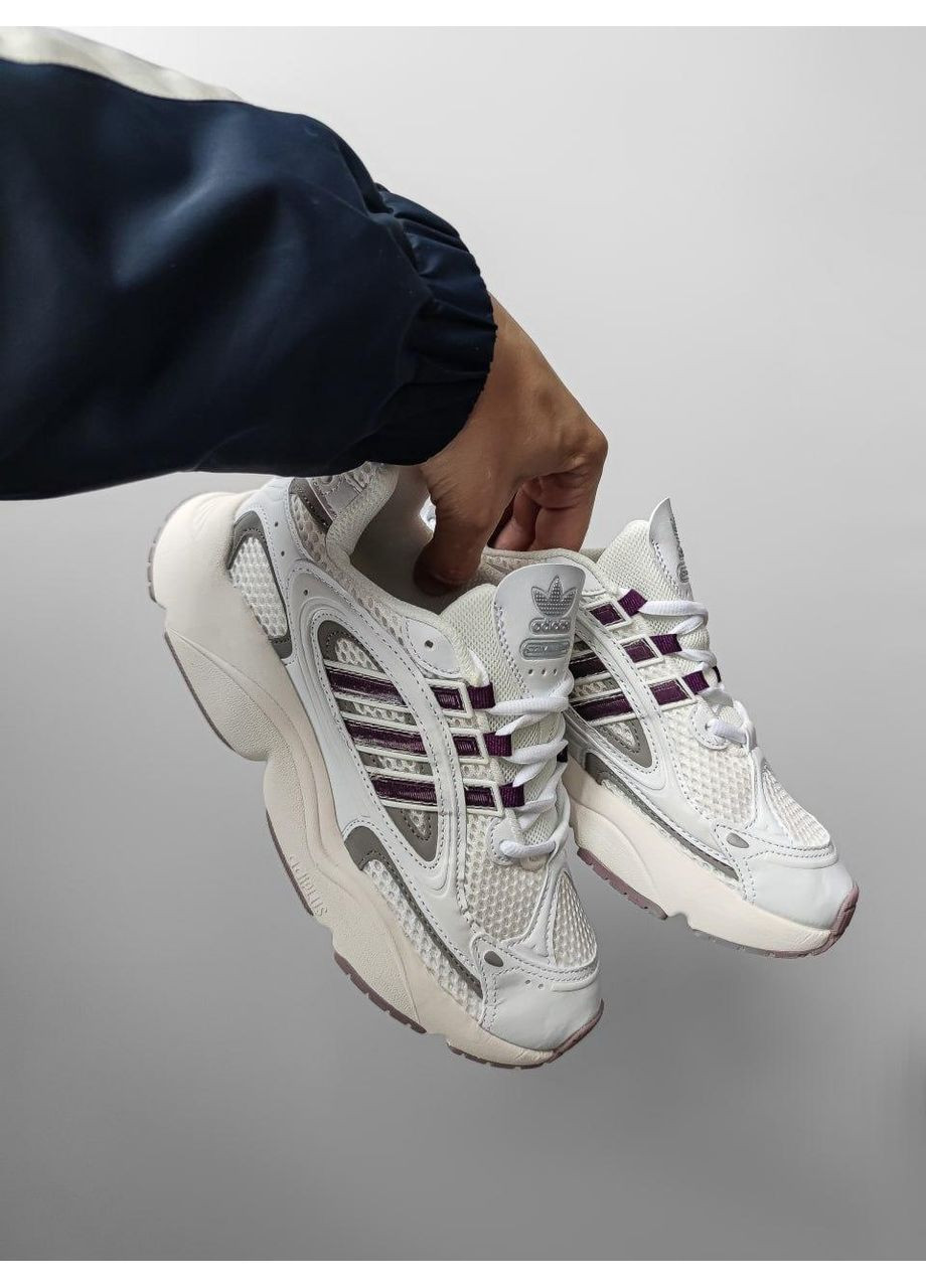 Білі Осінні кросівки чоловічі adidas ozmillen beige / violet адідас озміллен No Brand