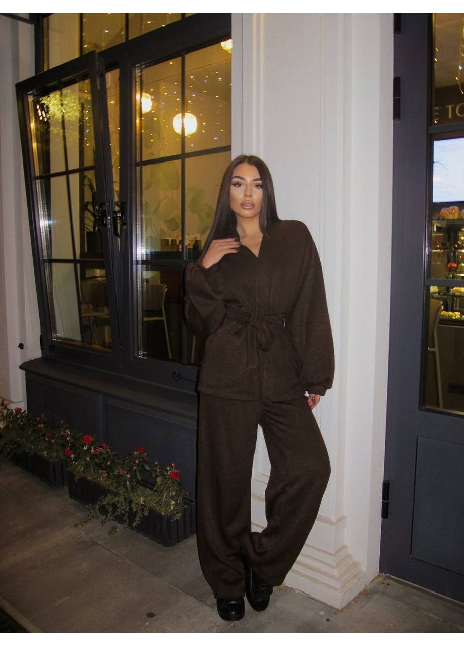 Женский вязаный костюм двойка: кимоно + палаццо MonCher (363849325)