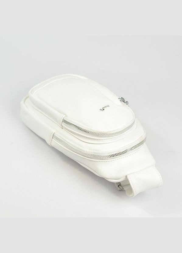Белая нагрудная женская маленькая молодежная сумка слинг через плечо No Brand (290187041)