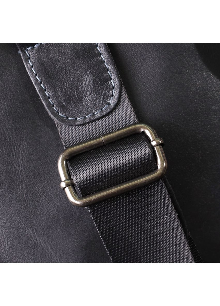 Красивая мужская сумка через плечо из гладкой натуральной кожи 20871_1 Черный Shvigel (362588730)