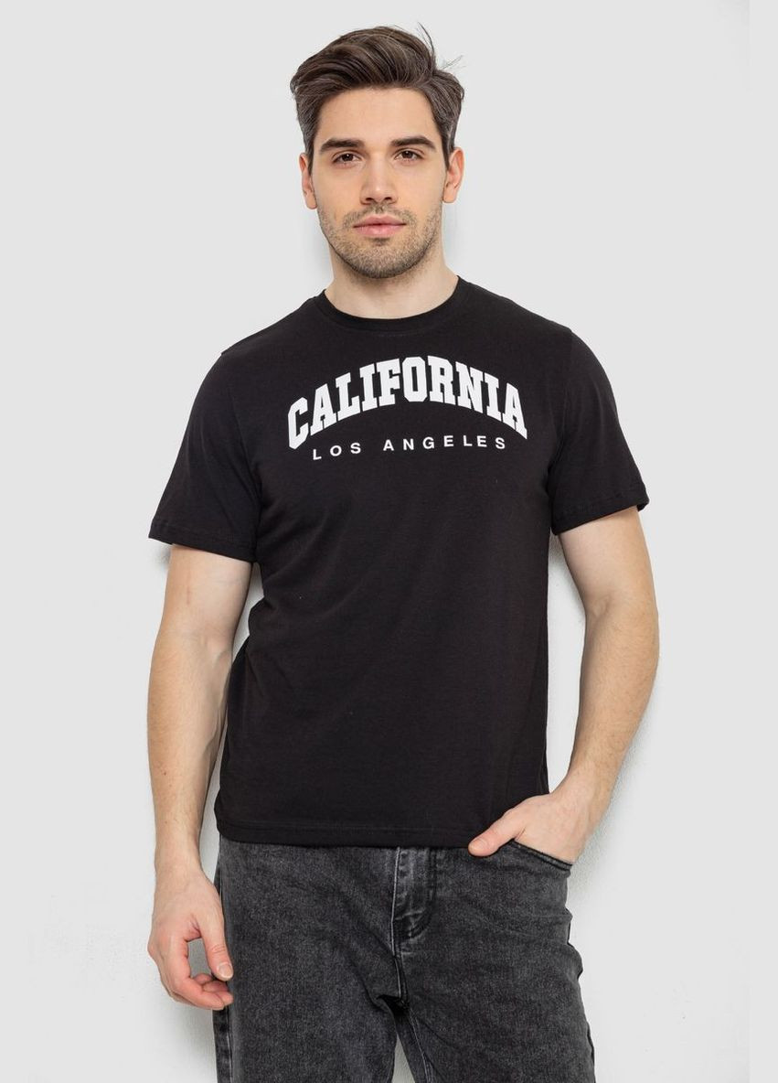 Черная футболка мужская с принтом Ager 241R1908