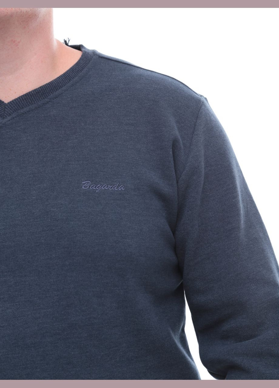 Темно-синій демісезонний джемпер чоловічий темно-синій комір мис джемпер Bagarda Пряма