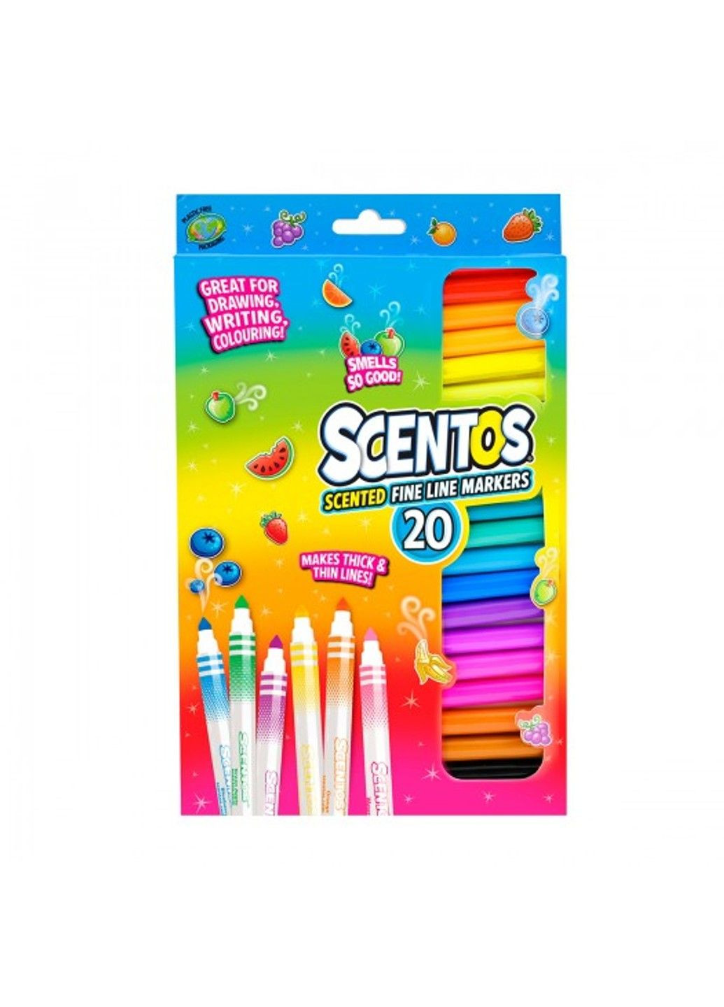 Набор ароматических маркеров для рисования - Тонкая линия (20 цв.) Scentos (331298117)