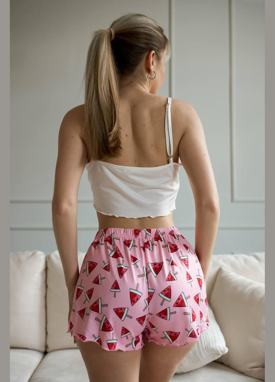 Комбінована всесезон домашній комплект-піжамка кавунчик топ + шорти Vakko