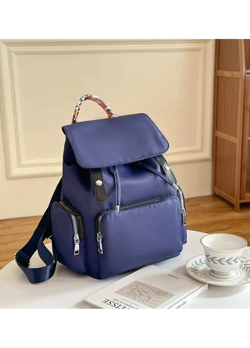 Стильный городской женский рюкзак Marine Blue Romantic No Brand (292015533)