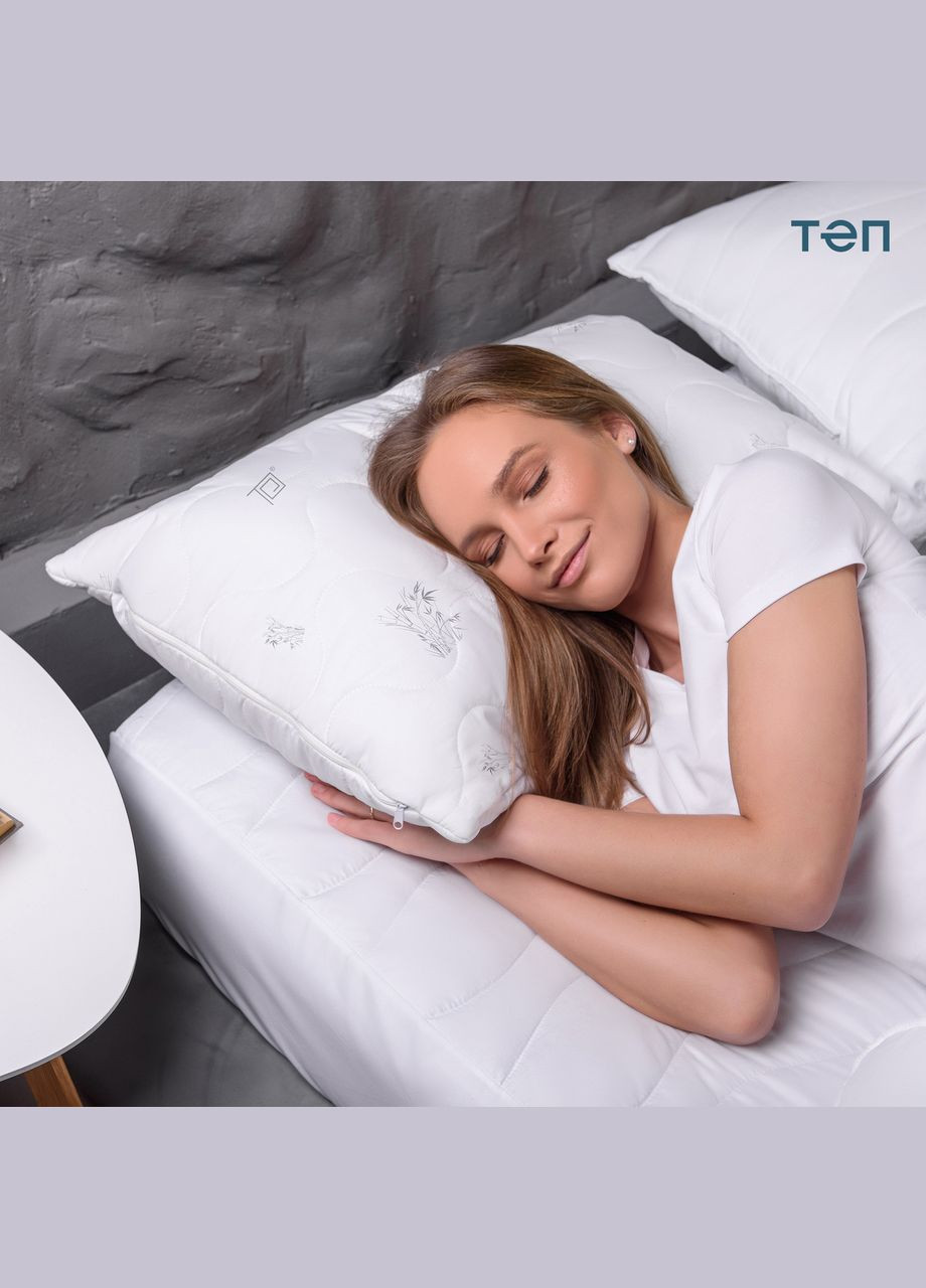 Подушка антиалергійна з бамбуковим волокном та еластичною мембраною 50х70 см ТЕП (323645293)