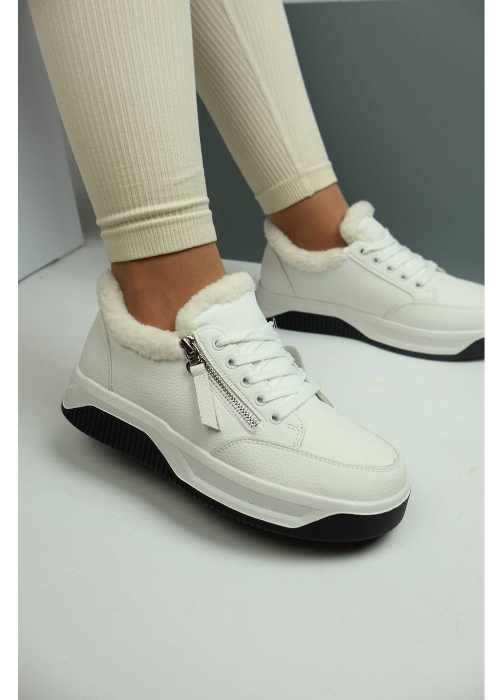 574 Кросовки Зимние Кожаные Белые утепленные Yimeili белые зима (372384789)